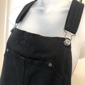 American Eagle Black Short Overalls